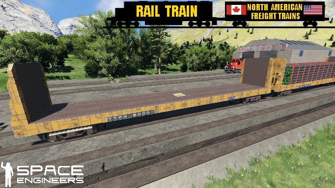 Rail Train TTX Bulkhead Car Weathered