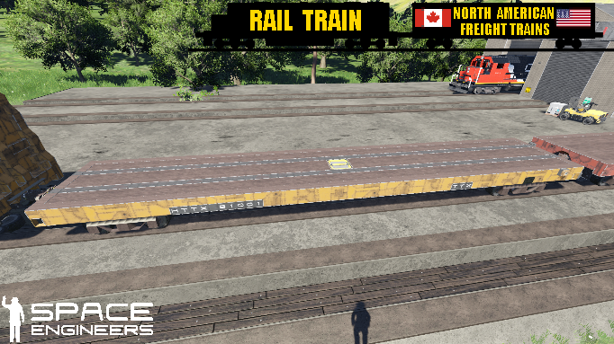 Rail Train TTX Flat Car