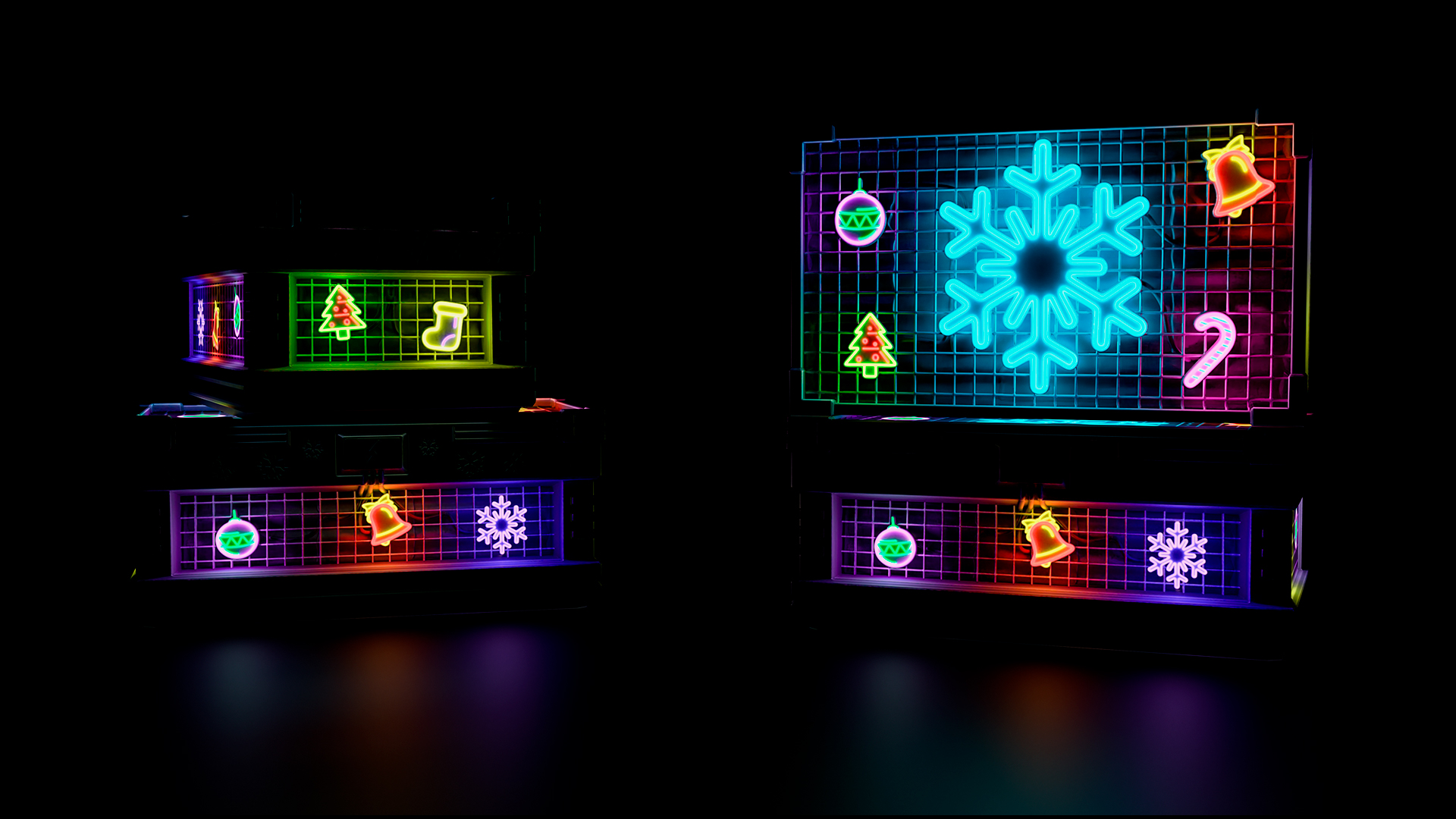 Neon Snowflake Large Box