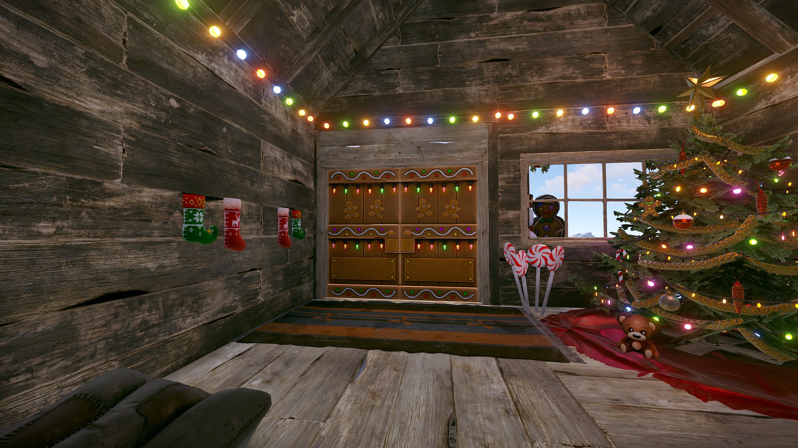 Gingerbread Double Wooden Door