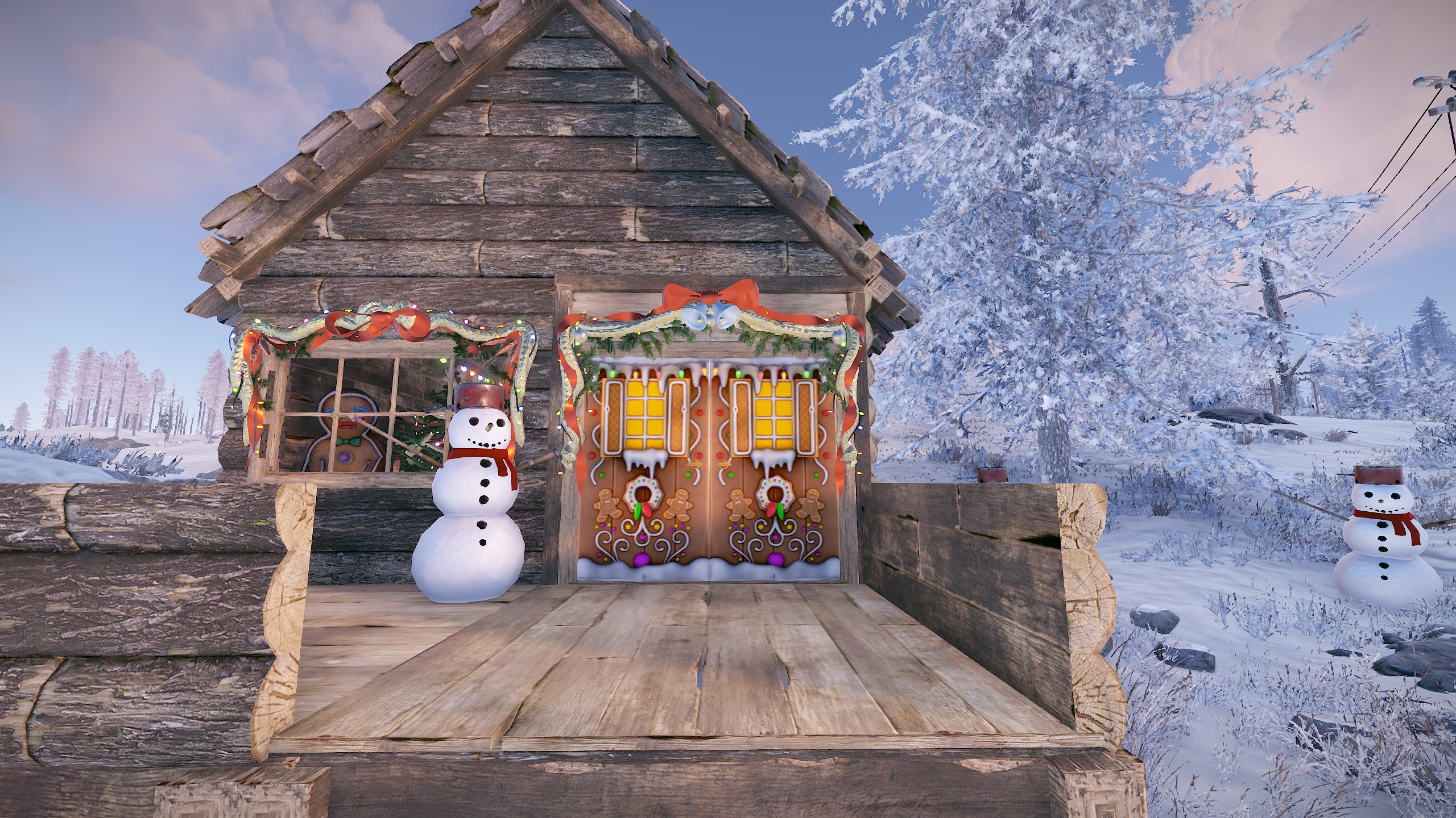 Gingerbread Double Wooden Door