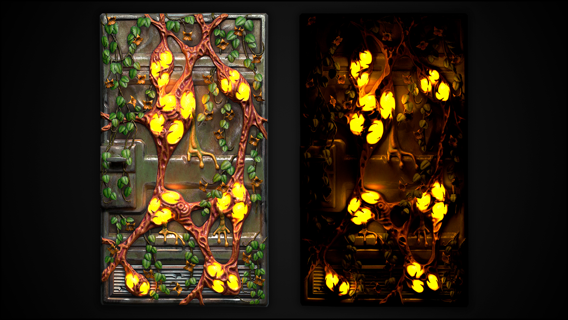 Plague Metal Door