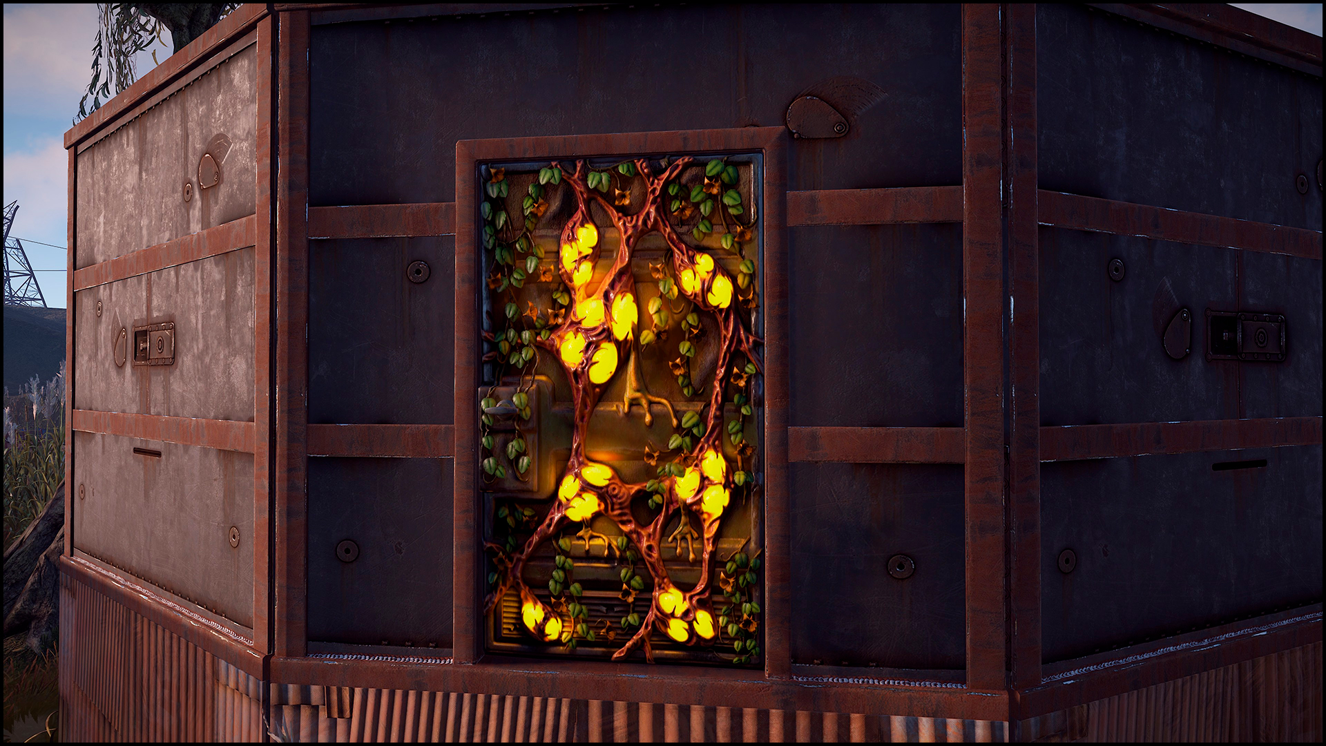 Plague Metal Door