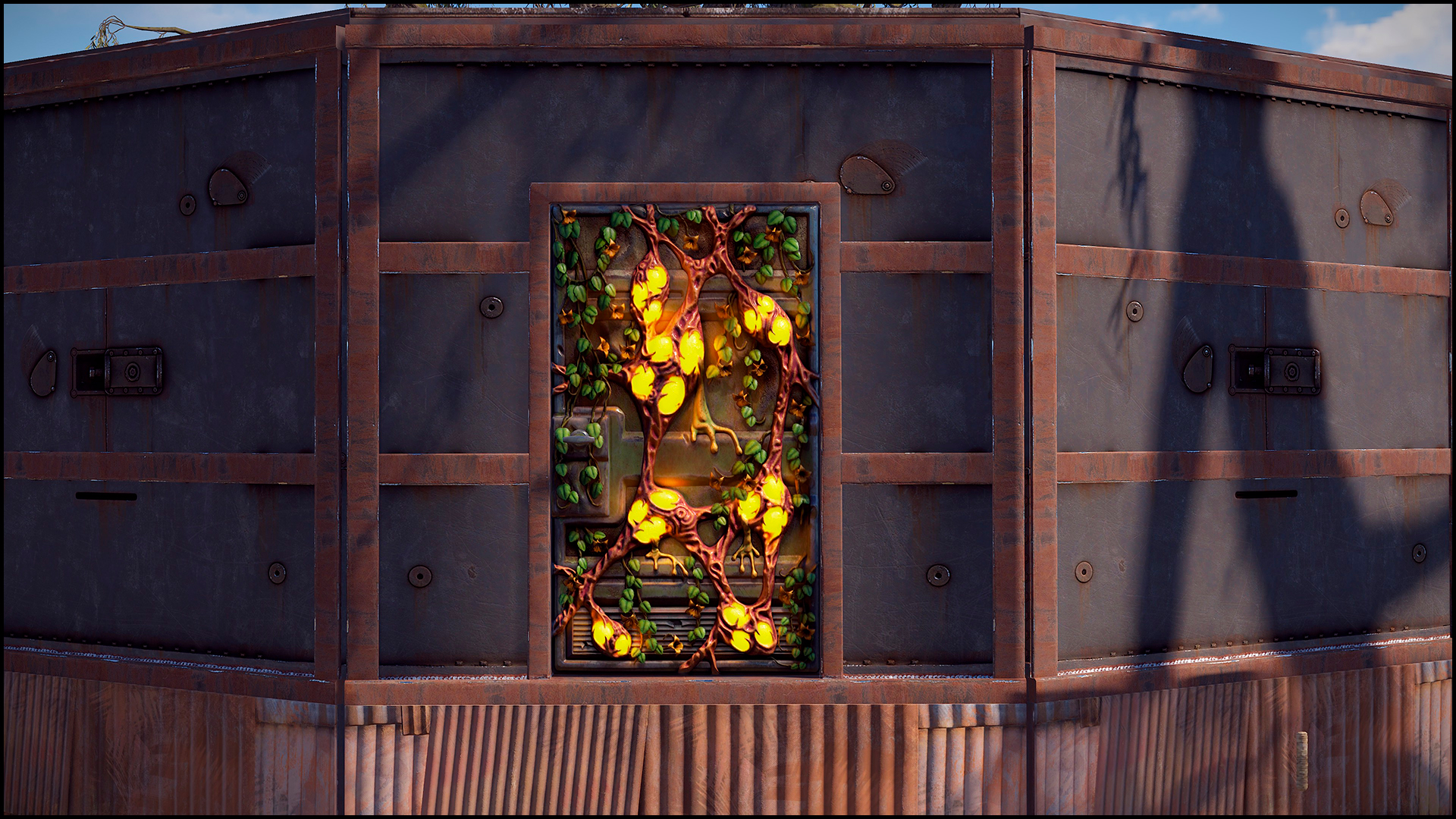 Plague Metal Door