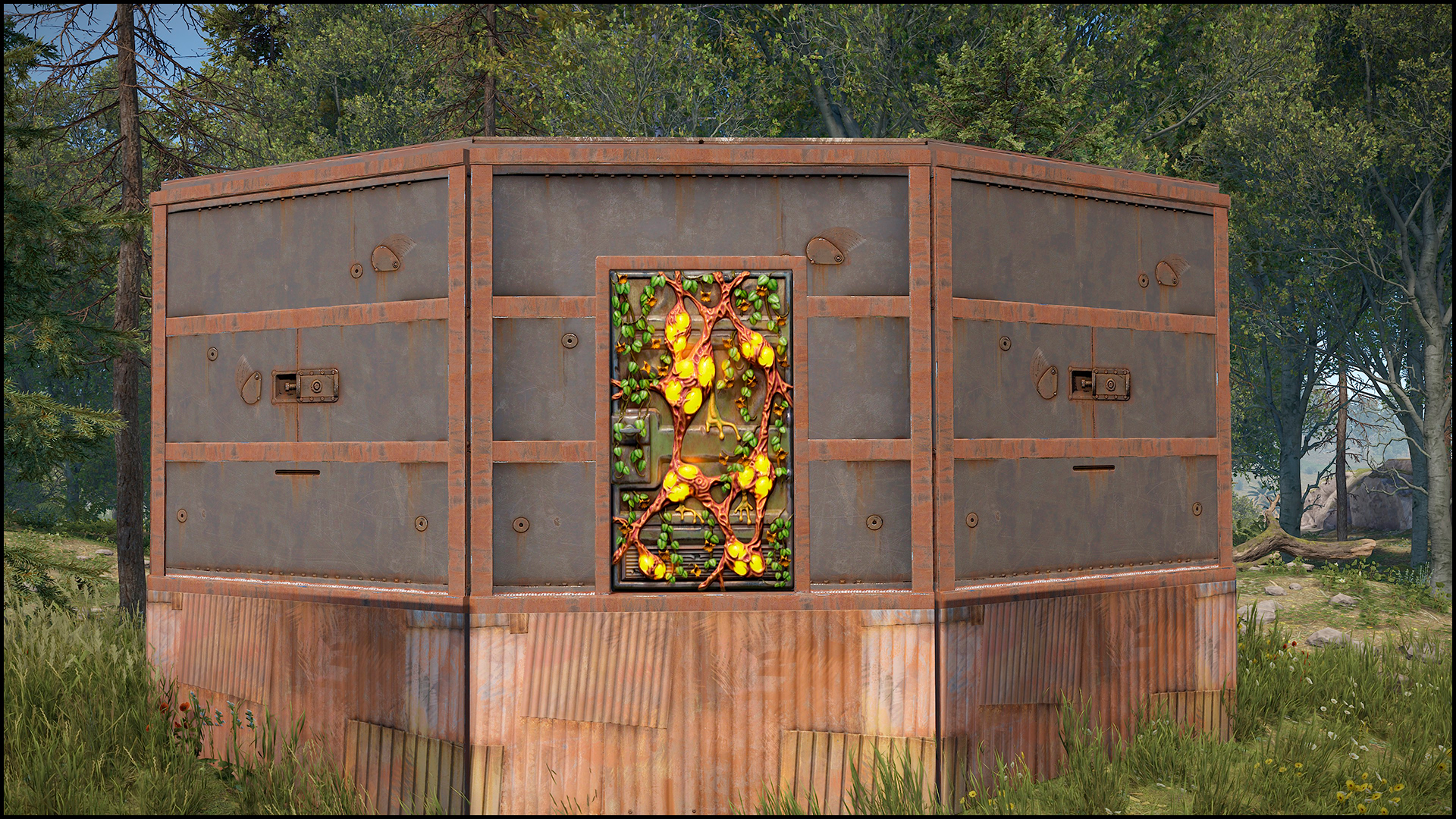 Plague Metal Door