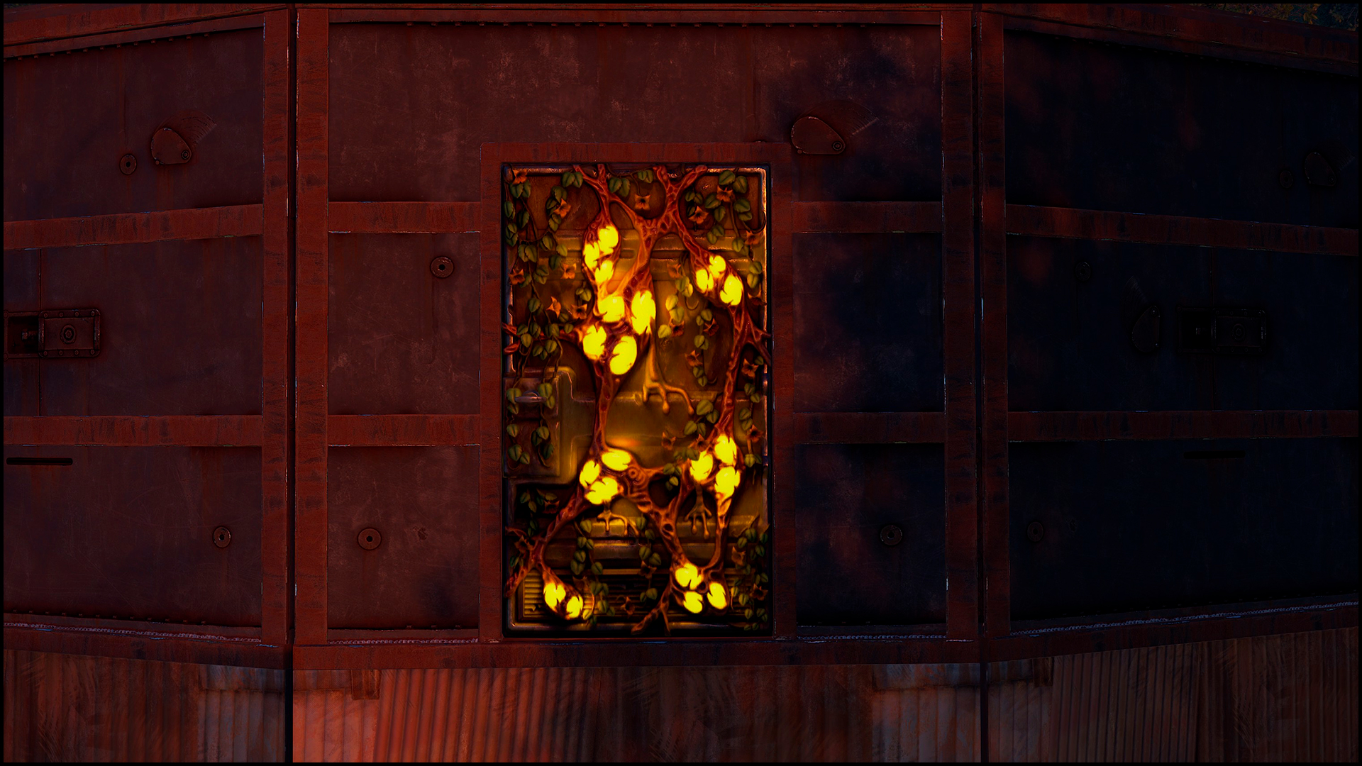 Plague Metal Door