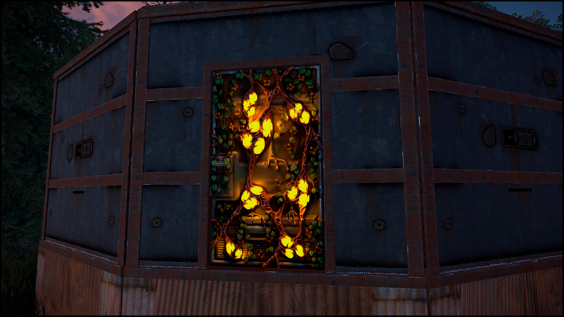 Plague Metal Door