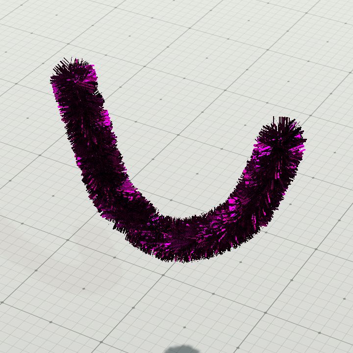 Pink Tinsel Curved