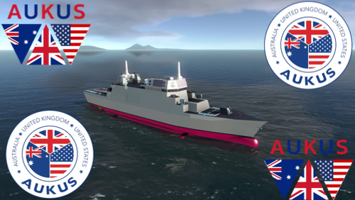 AUKUS Medium Surface Combatant (Queen’s Jubilee Gemstone Color Set)