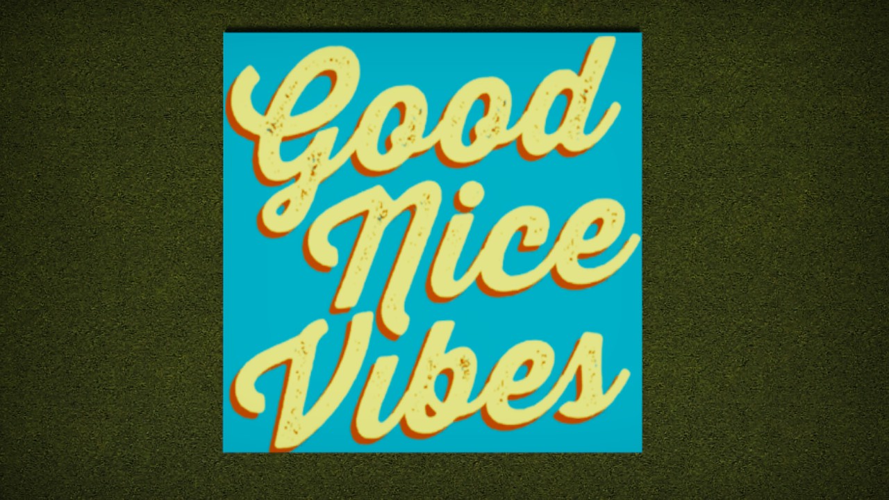 Goodnice Vibes Logo 8m Square lit Blue