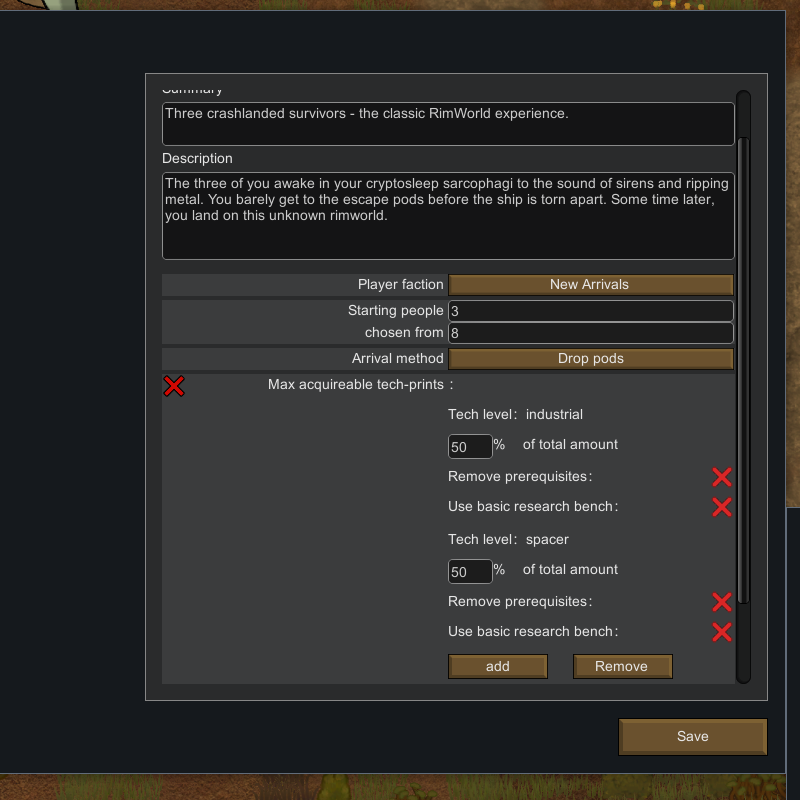 Limited Acquirable Technology Blueprints