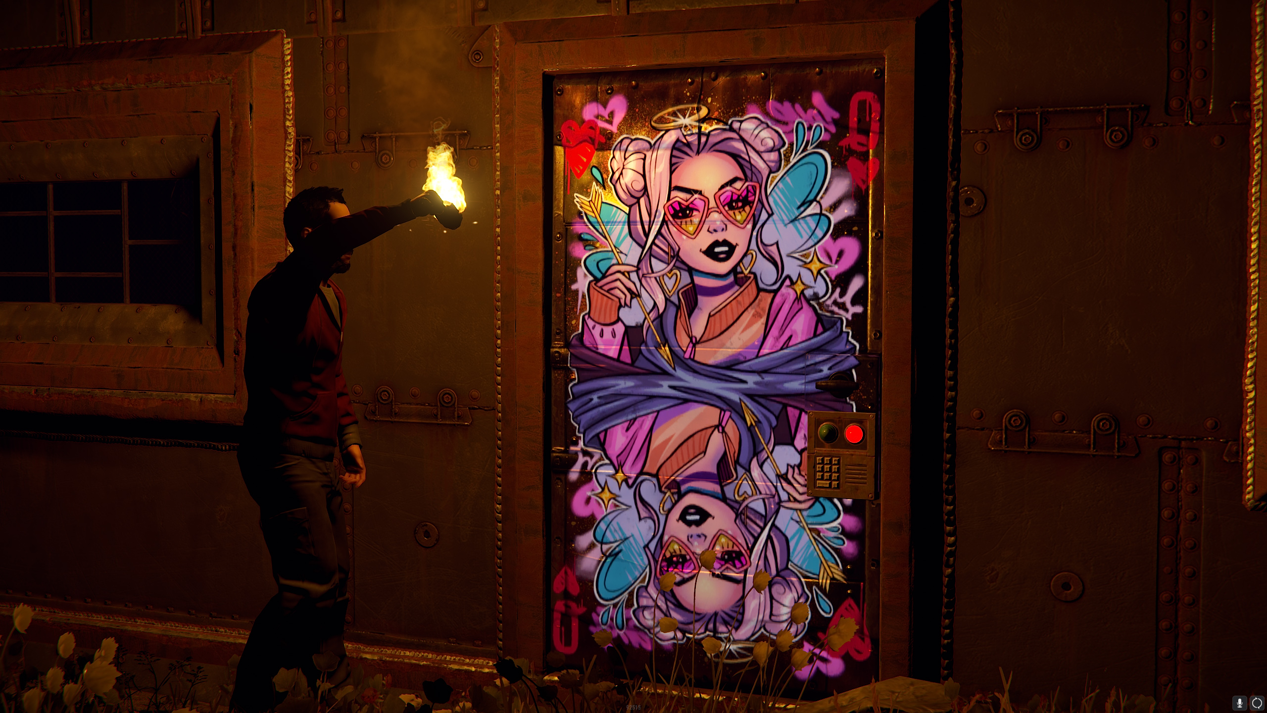 Love Arrow Metal Door