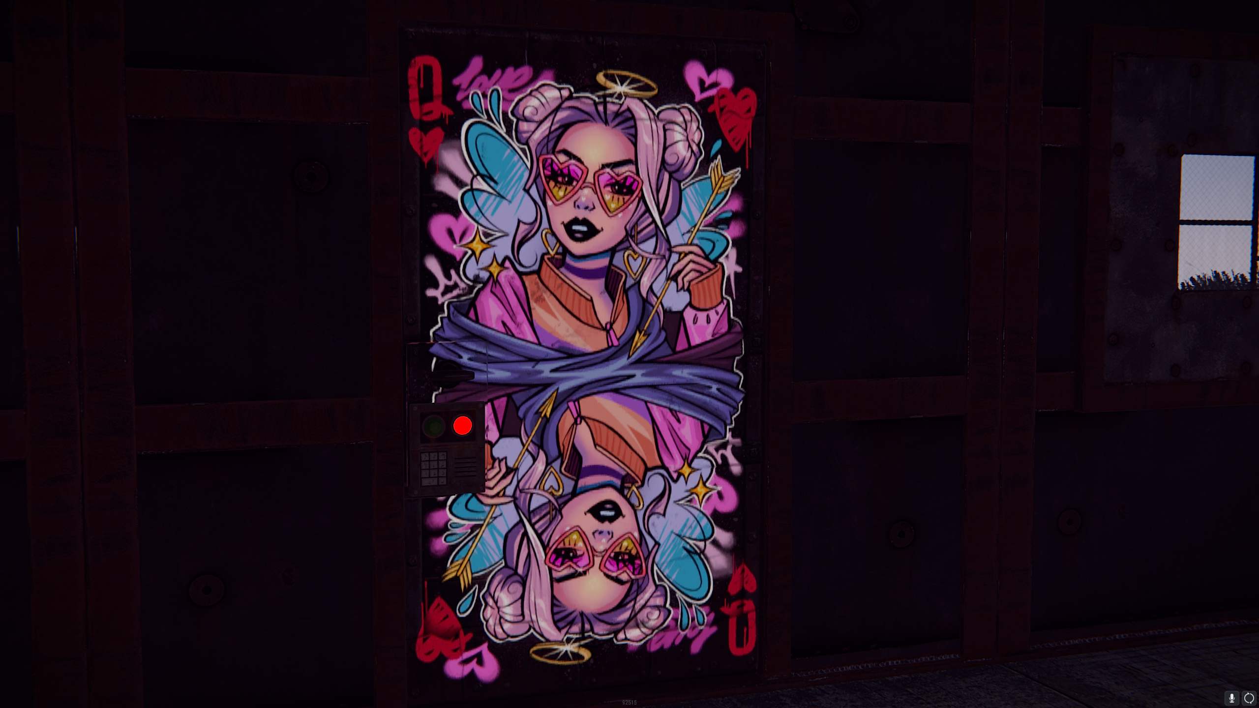 Love Arrow Metal Door