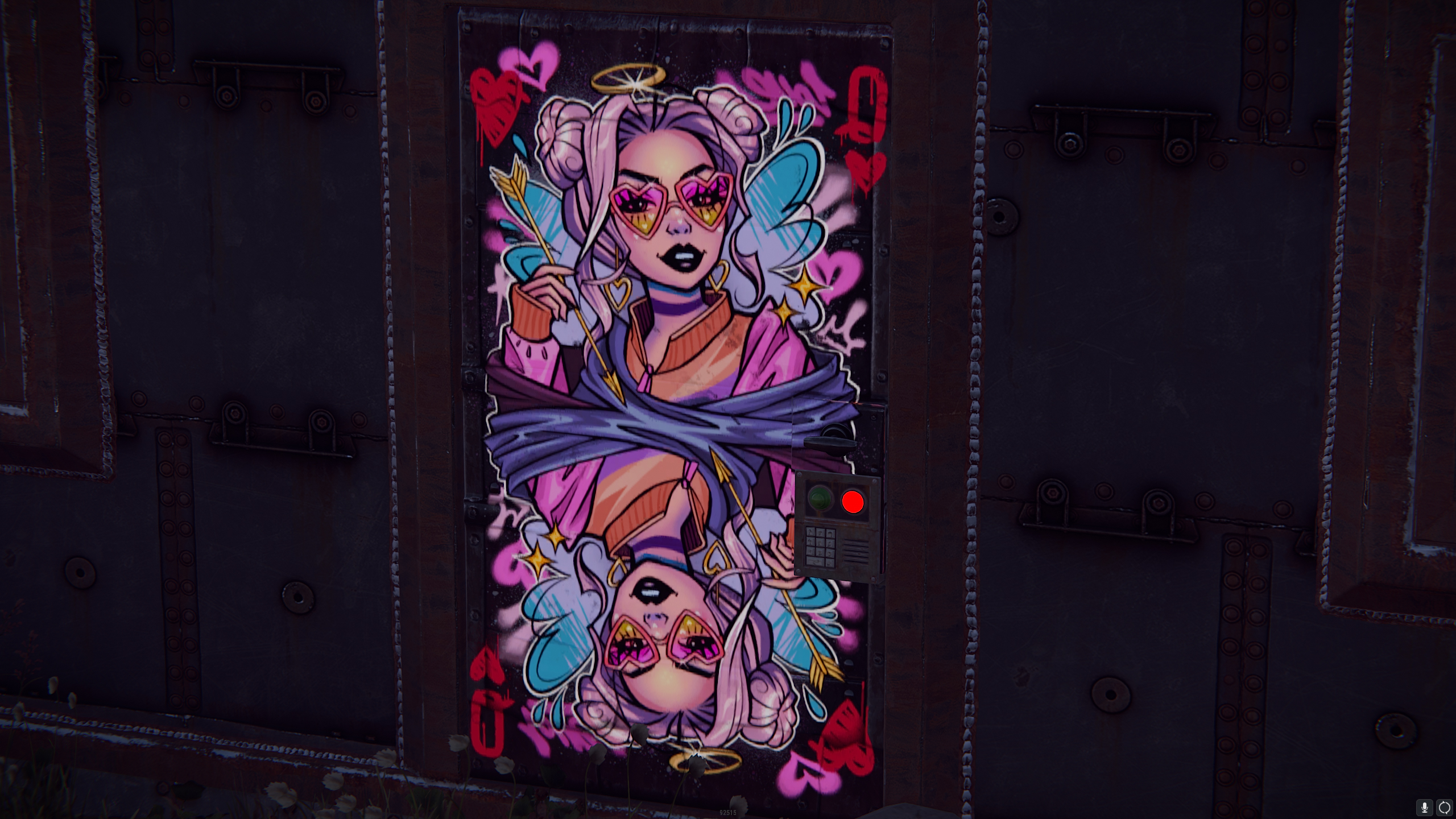 Love Arrow Metal Door