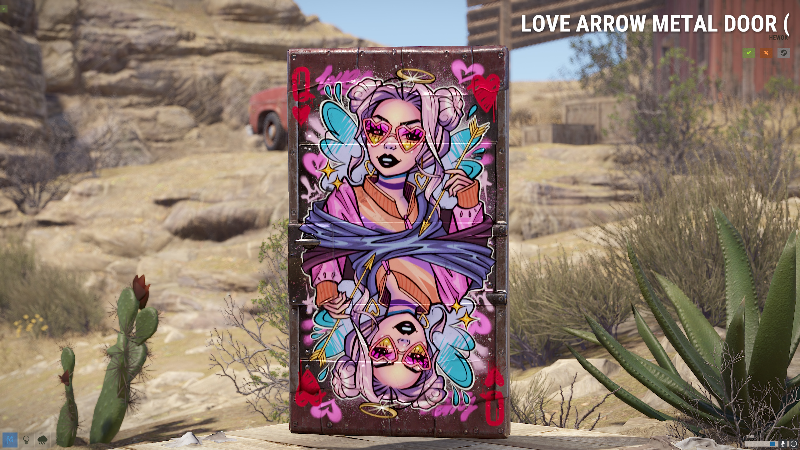 Love Arrow Metal Door