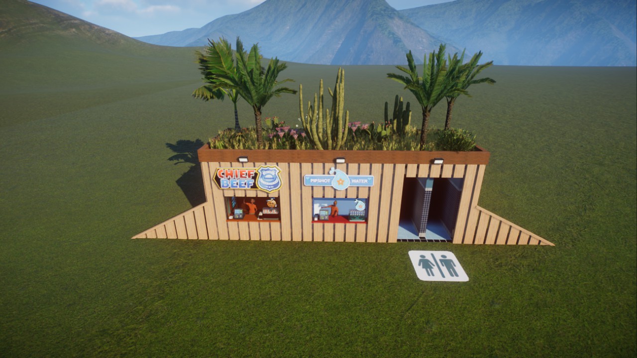 Small Tropical Guest Service Building