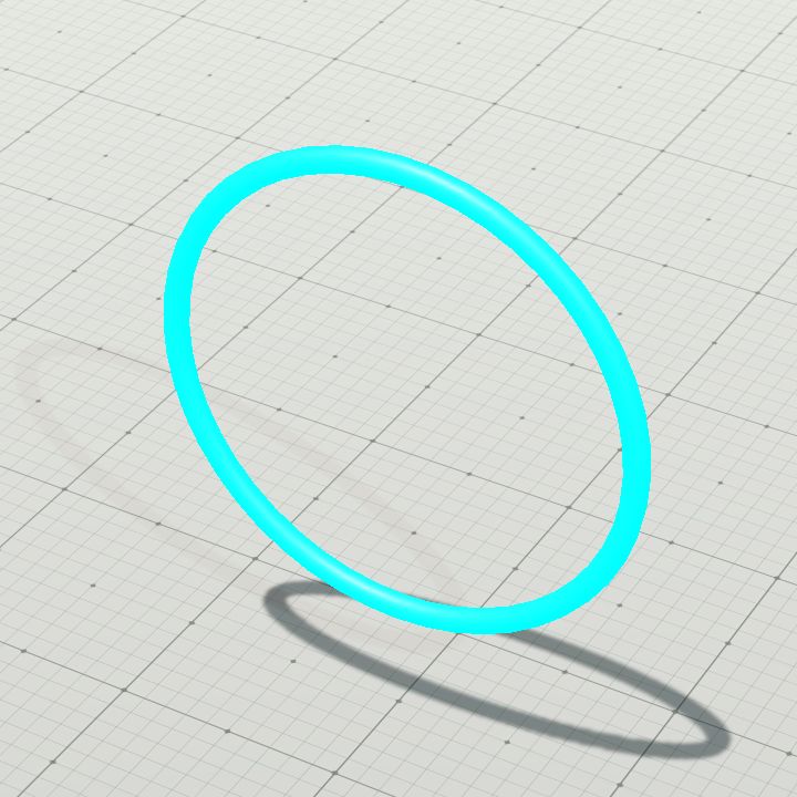 Glowing ring blue