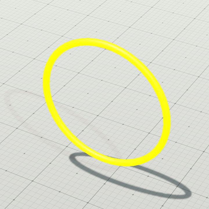 Glowing ring yellow