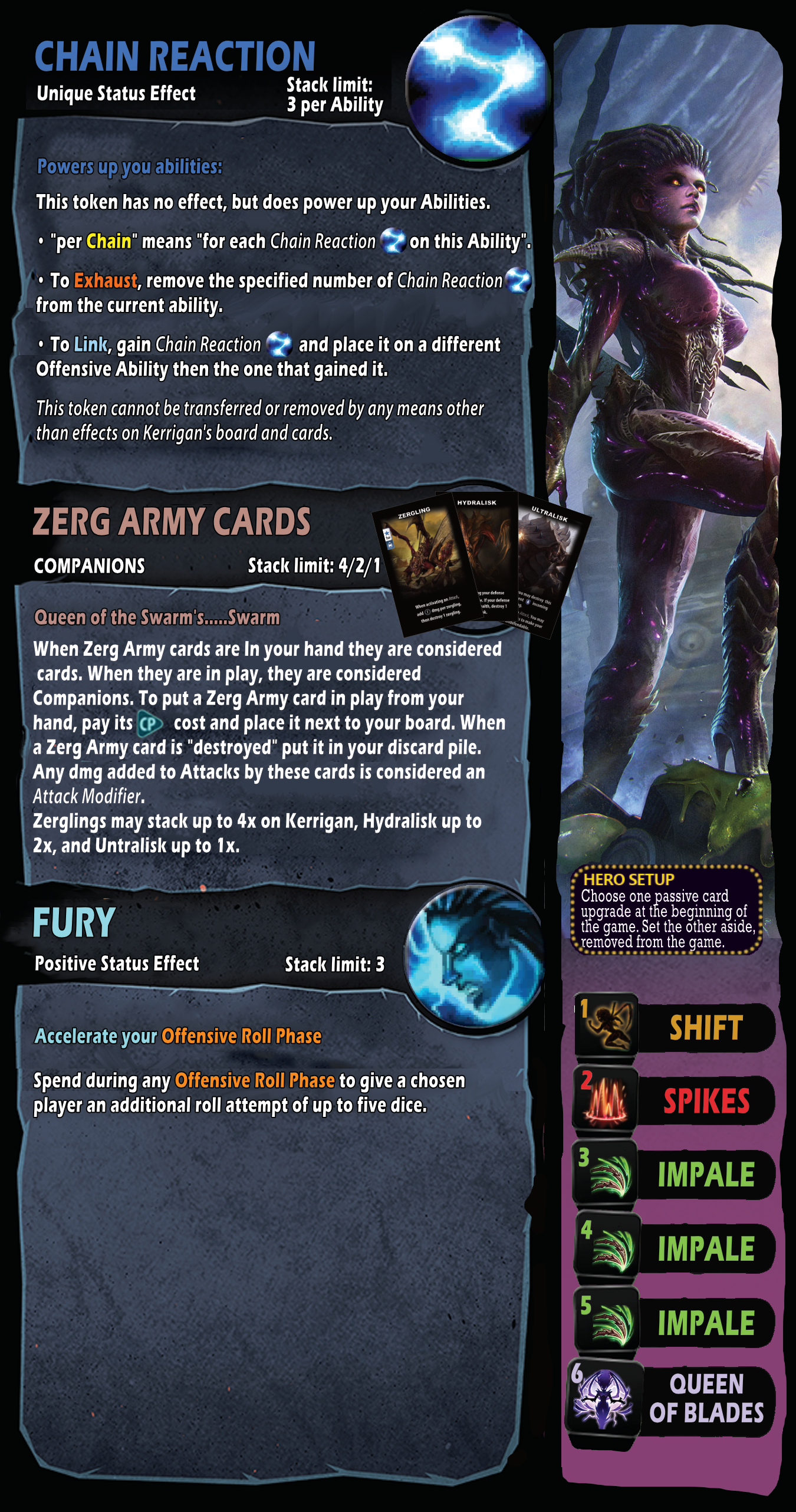Kerrigan Dice throne Homebrew:Finished, PnP ready