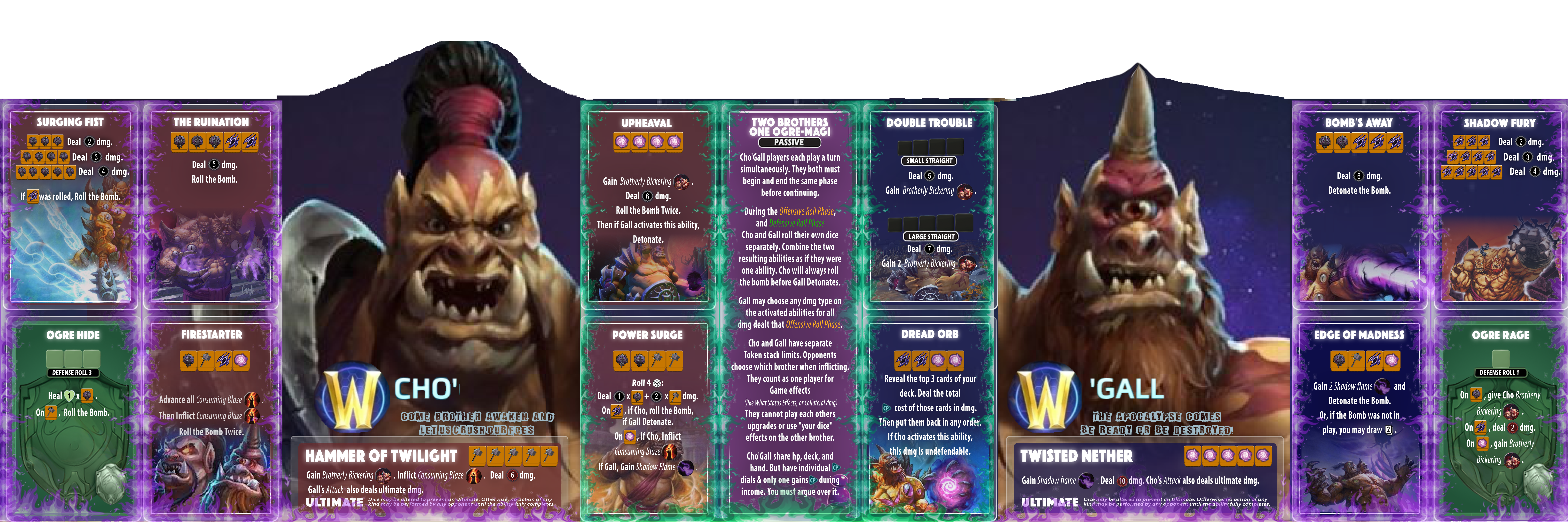 Dice Throne Homebrew, Cho'Gall the Ogre Magi Chief: Finished PnP ready