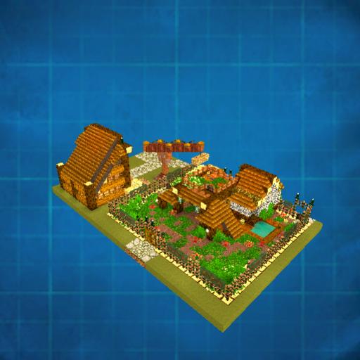 Farm Modul 01.2 (Stall mit Ladekran und Scheune mit Futtermitteln)