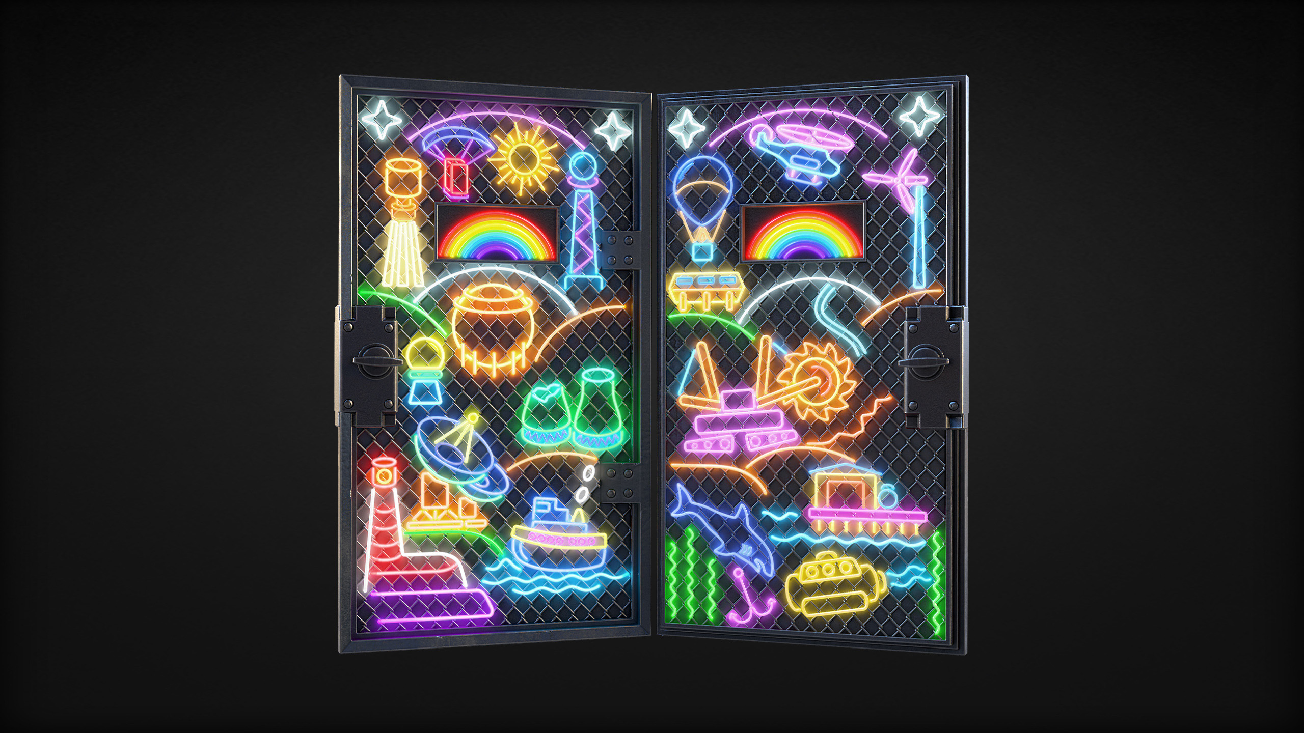 Neon Vibes Armored Door