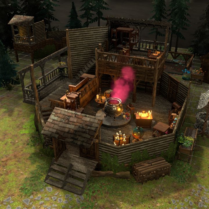Potion making at the witches hut