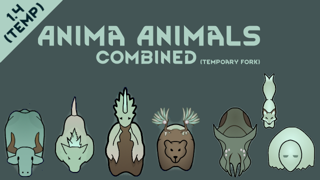 Anima Animals patch mod preview for RimWorld