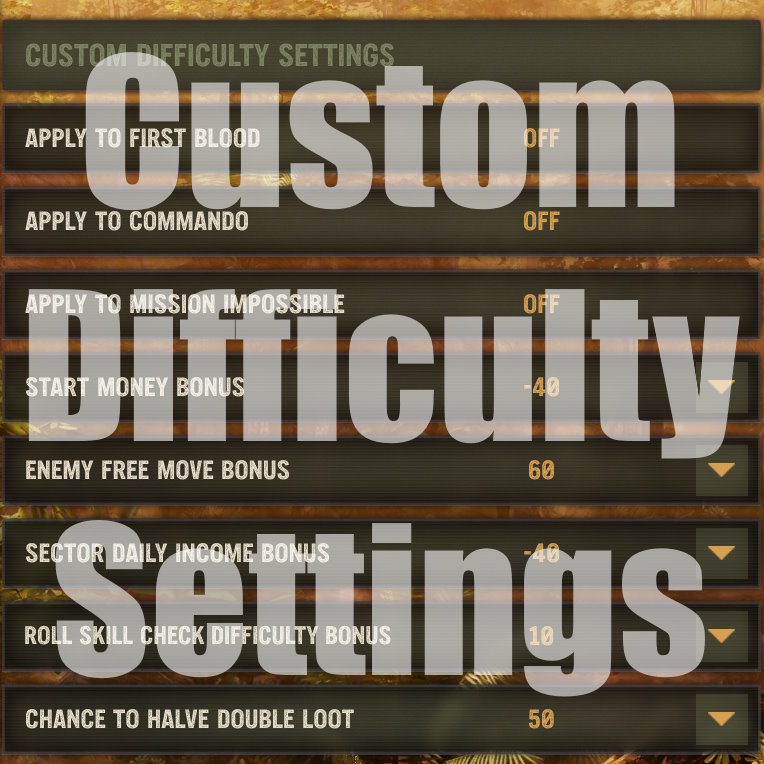 Custom Difficulty Settings