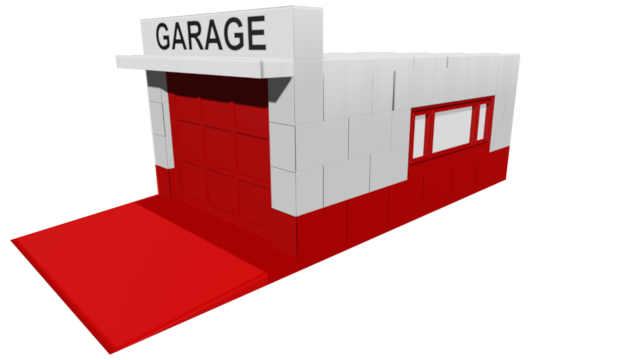 LEGO Classic: Town Plan 1236-2 garage - red base door frame