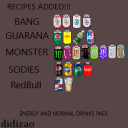 Energy And Normal Drinks Pack – Project Zomboid Mod