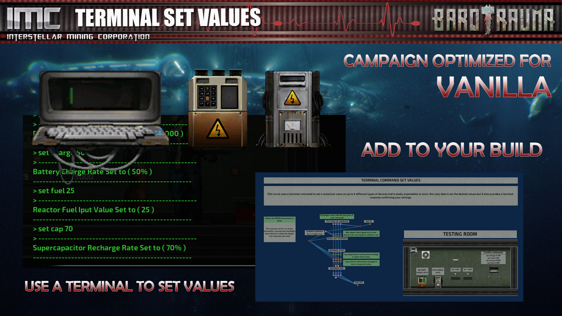 IMC TERMINAL SET VALUES