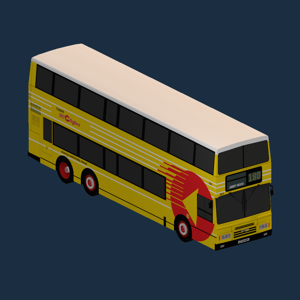 CTB Leyland Olympian 12M ALX Body Single Door 90's color BIG C
