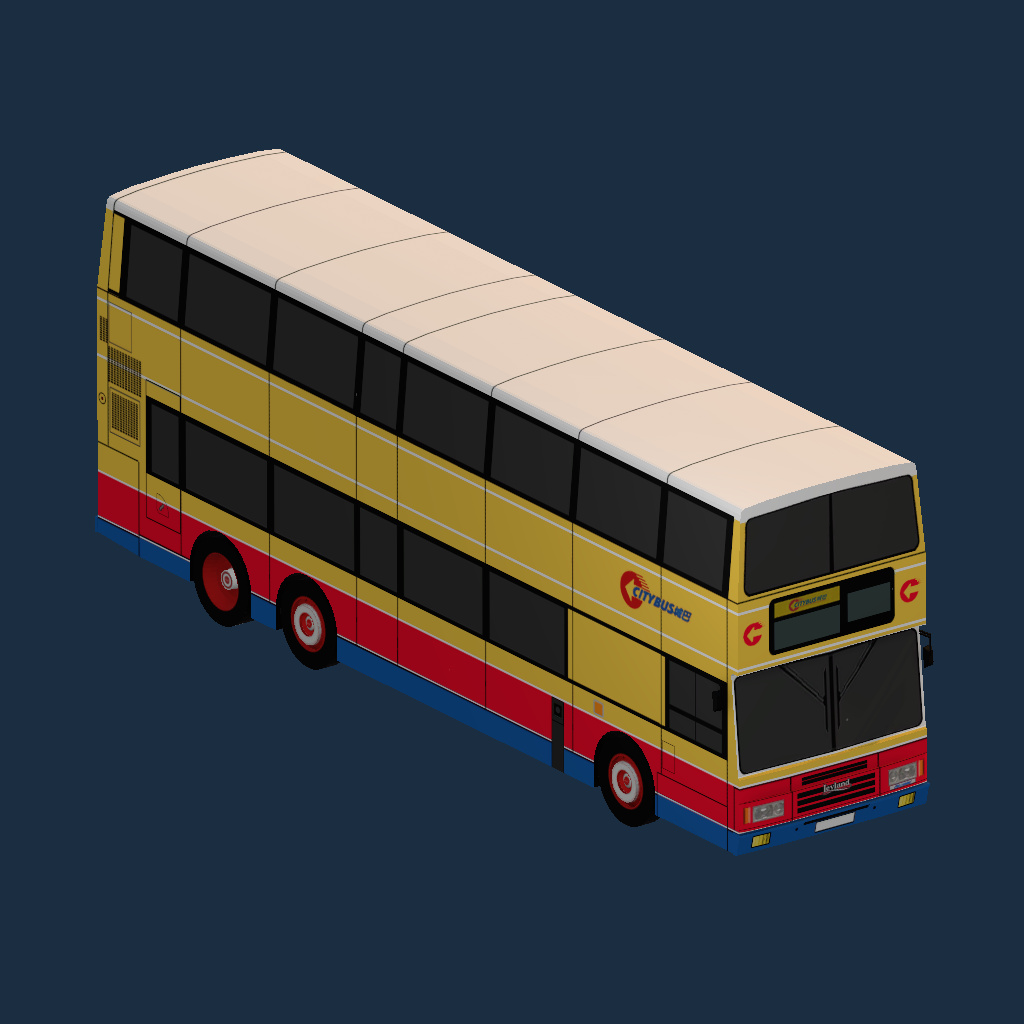 CTB Leyland Olympian 12M ALX Body Single Door 90's color 1