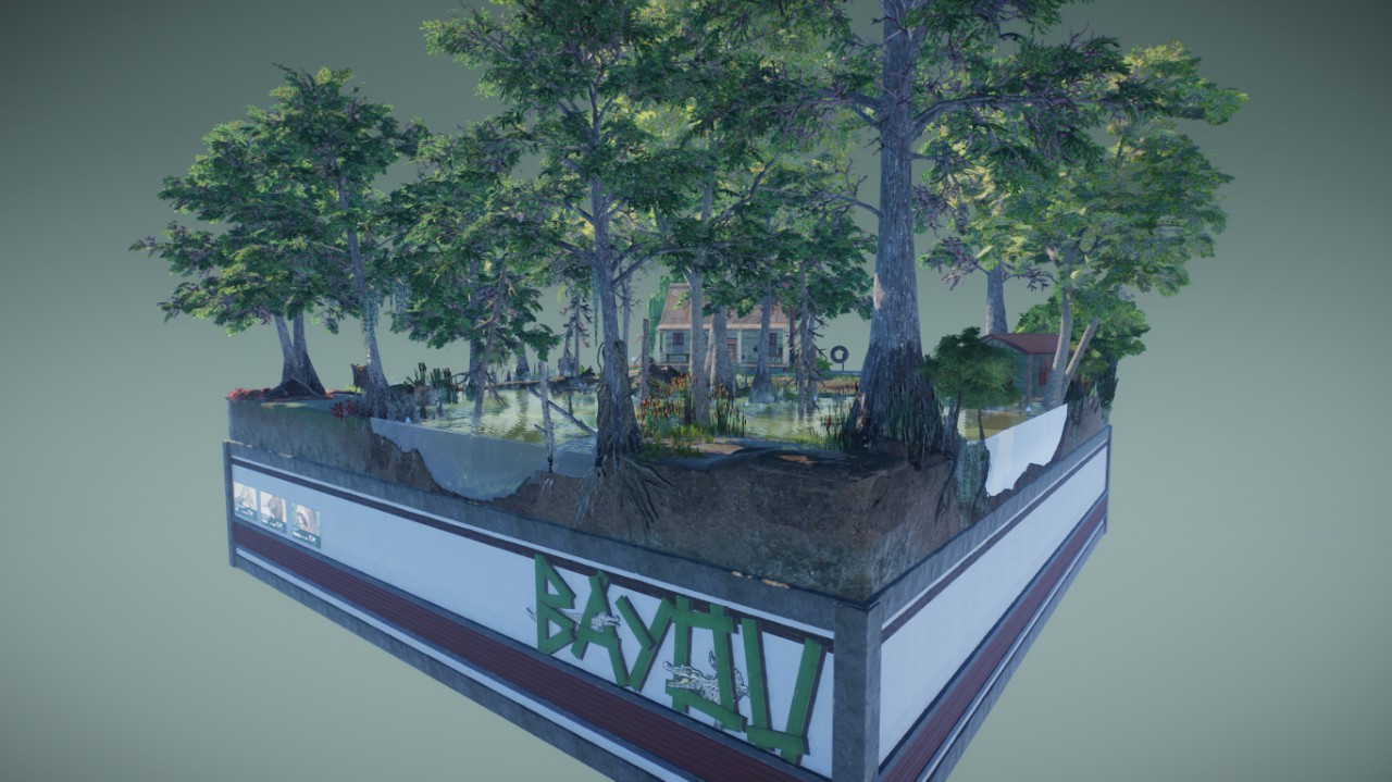 THE BAYOU - detailed Wetlands diorama