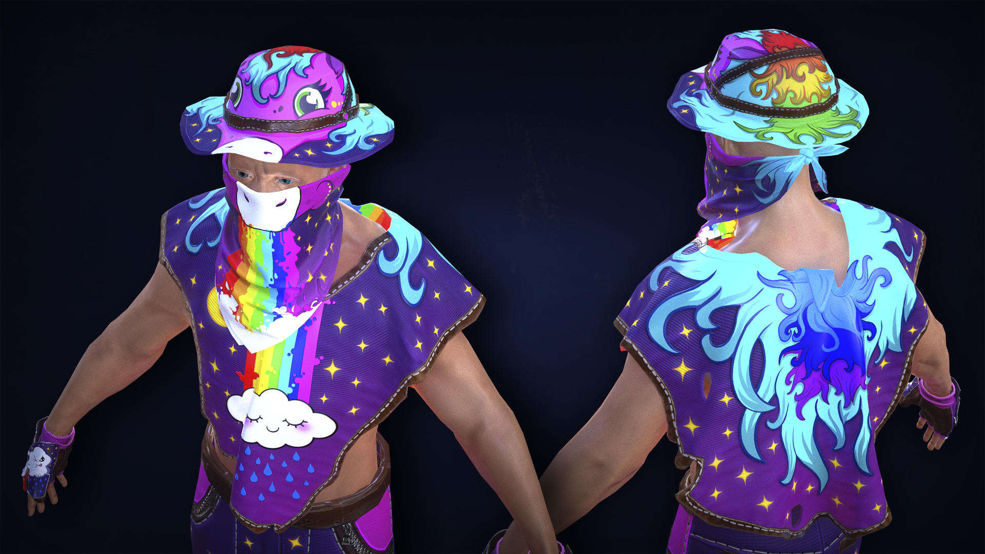 Rainbow Pony Poncho