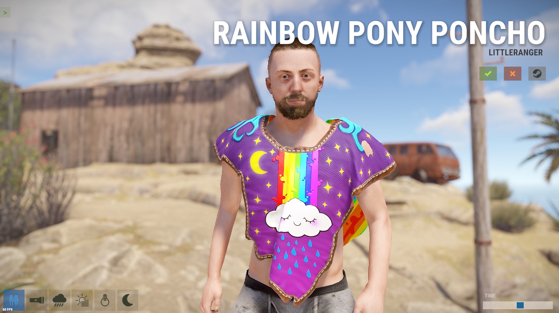 Rainbow Pony Poncho