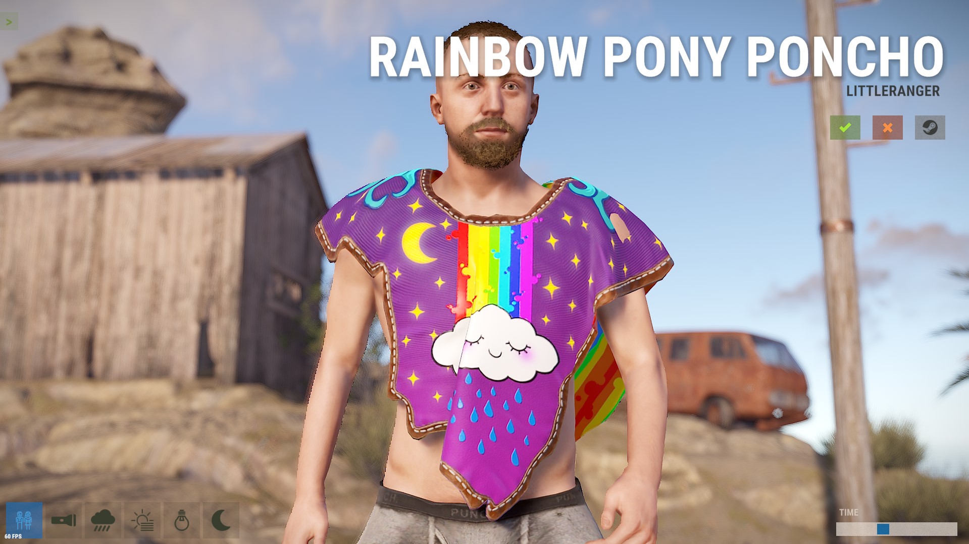 Rainbow Pony Poncho