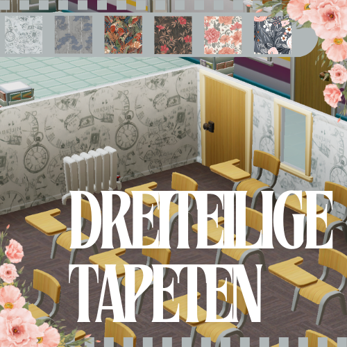 Dreiteilige Tapeten