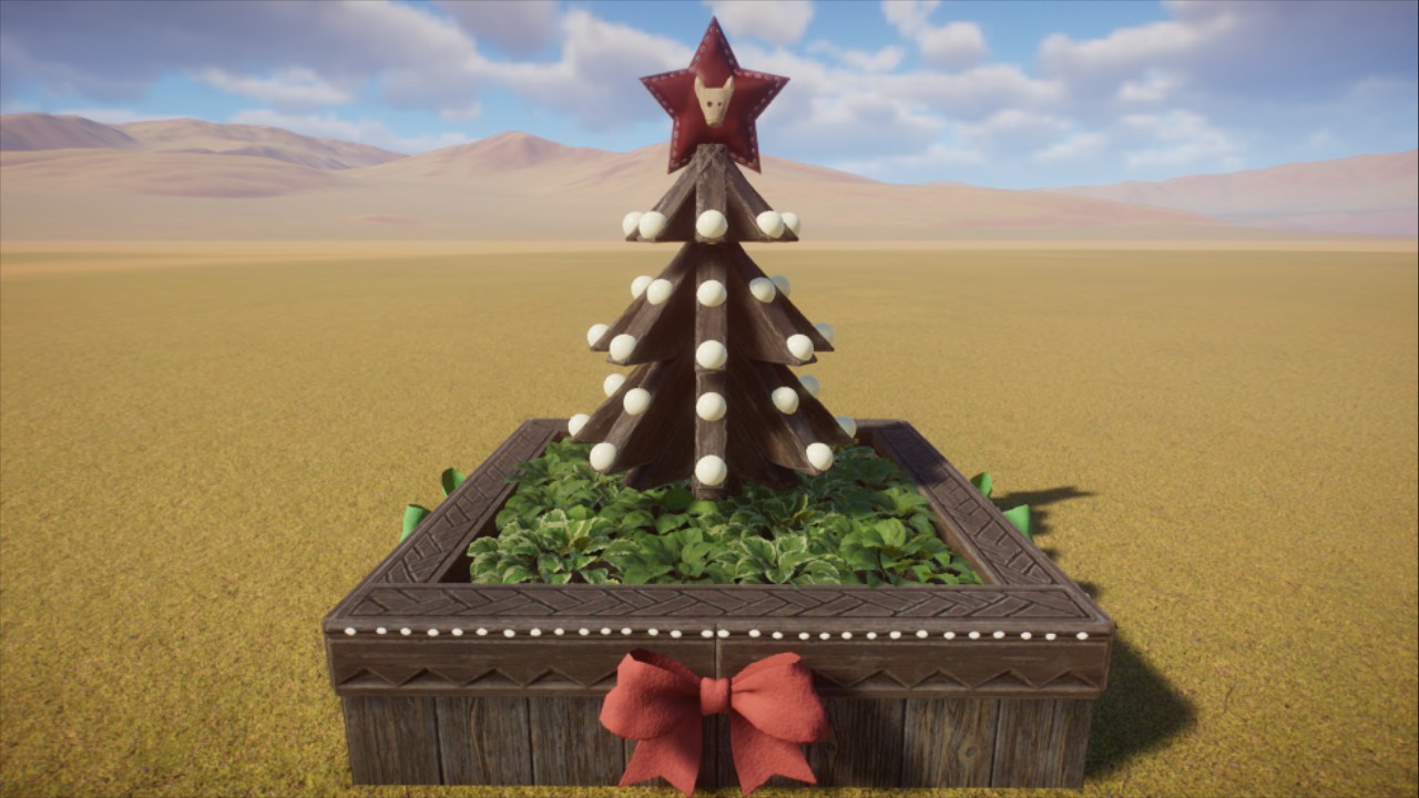 Small Wooden Festive Tree Planter