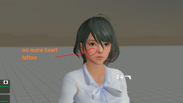Tamaki (Secret Class) (Rochelle) no heart tattoo
