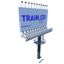 TRAIN.CO rental service sign