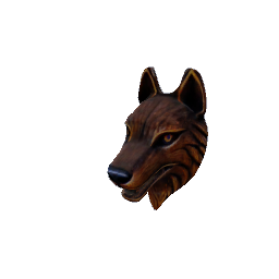 Wooden Wolf head