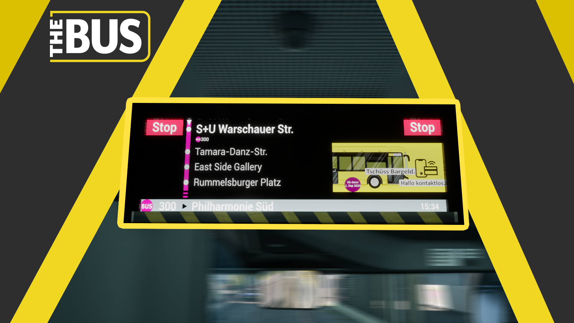 Tschüss Bargeld Anzeige in Schwarz | BVG | Funky_HD