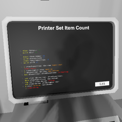 Printer Set Item Count