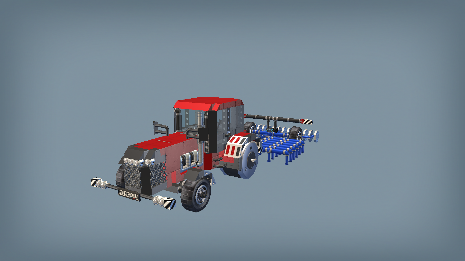 Medium tractor 01 (cultivator trailer)