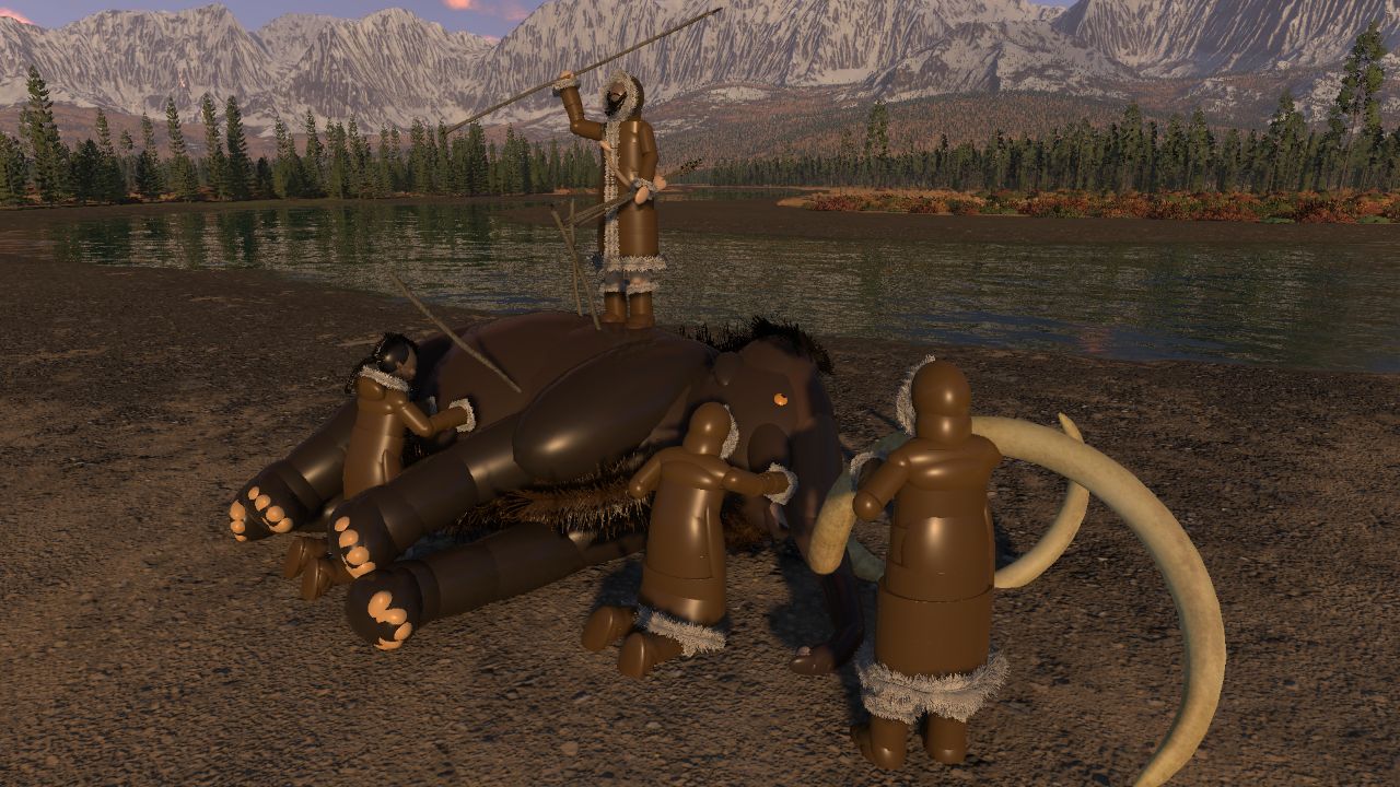 Prehistoric Man - Mammoth Kill Site