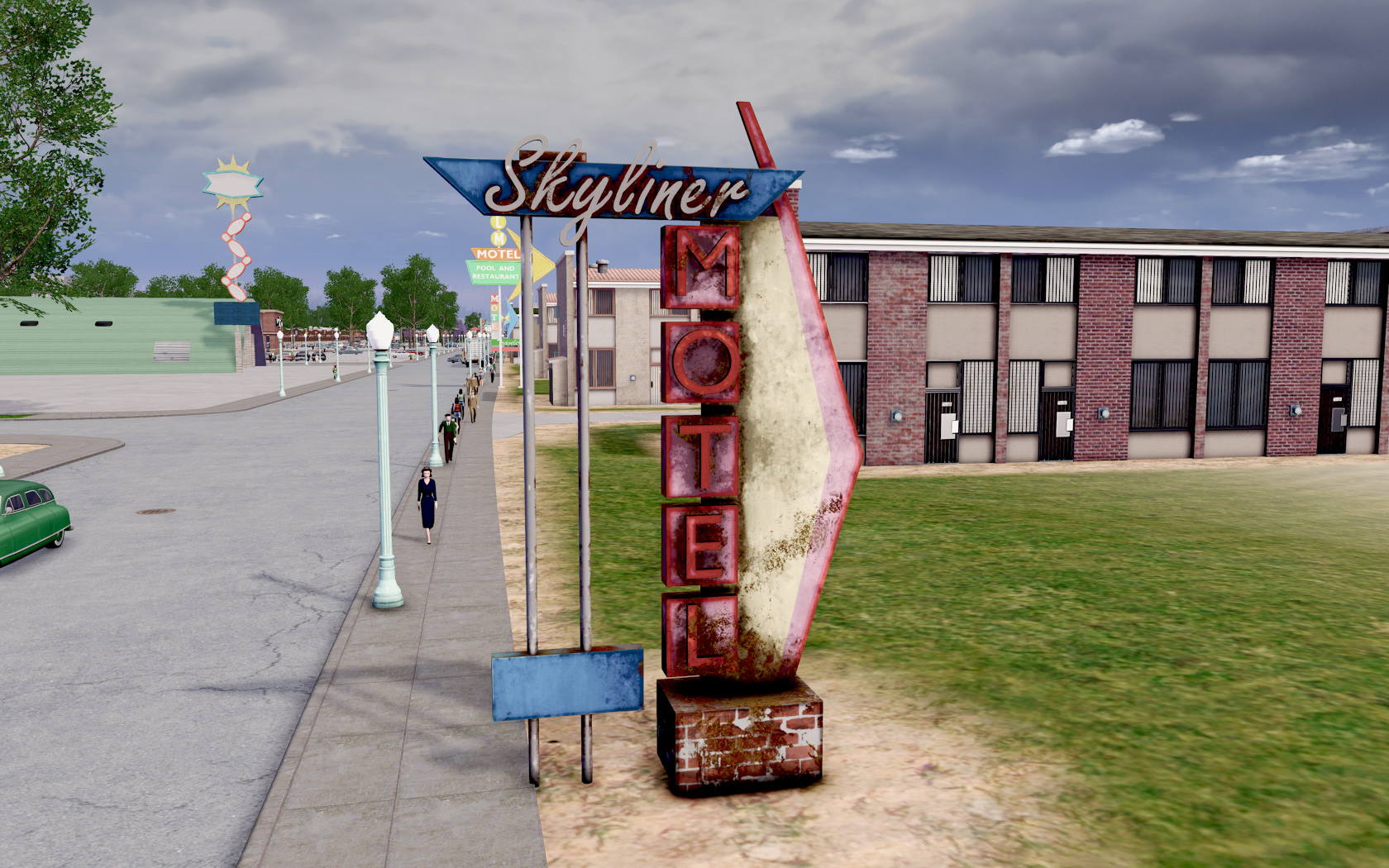 Skyliner Motel Sign