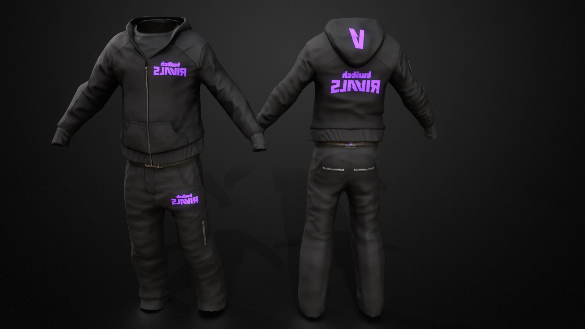 Twitch Rivals Black Hoodie