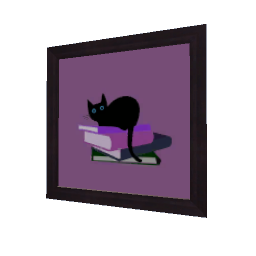 Painting - Black Cat on Book Stack